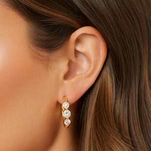 ALLURE ÉCLAT HOOPS - ARETES - Malandra Jewelry - EUWA489JDE0311130