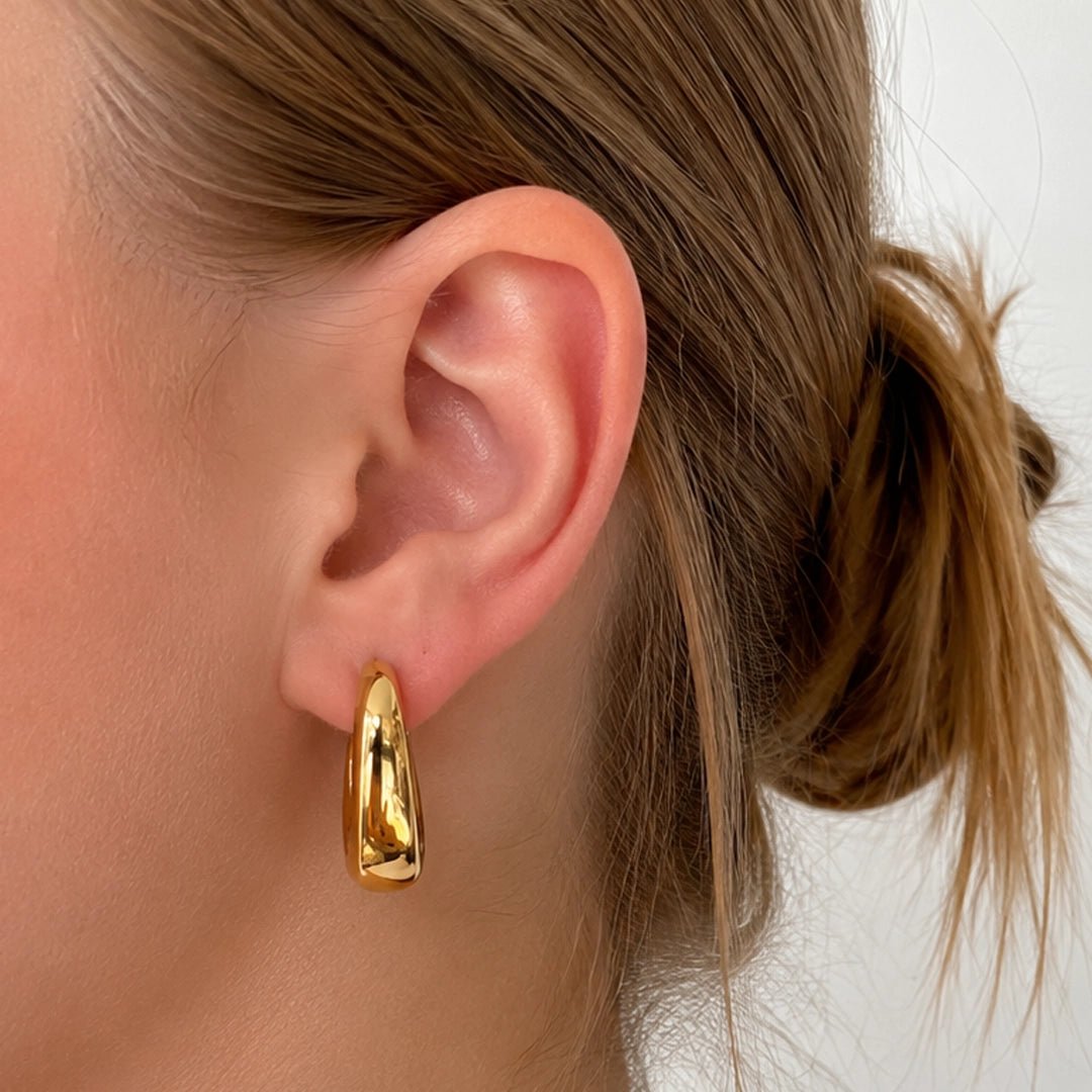 ALLURE LARGE FOLD HOOPS - ARETES - Malandra Jewelry - EUWA514-JDE0305017-16