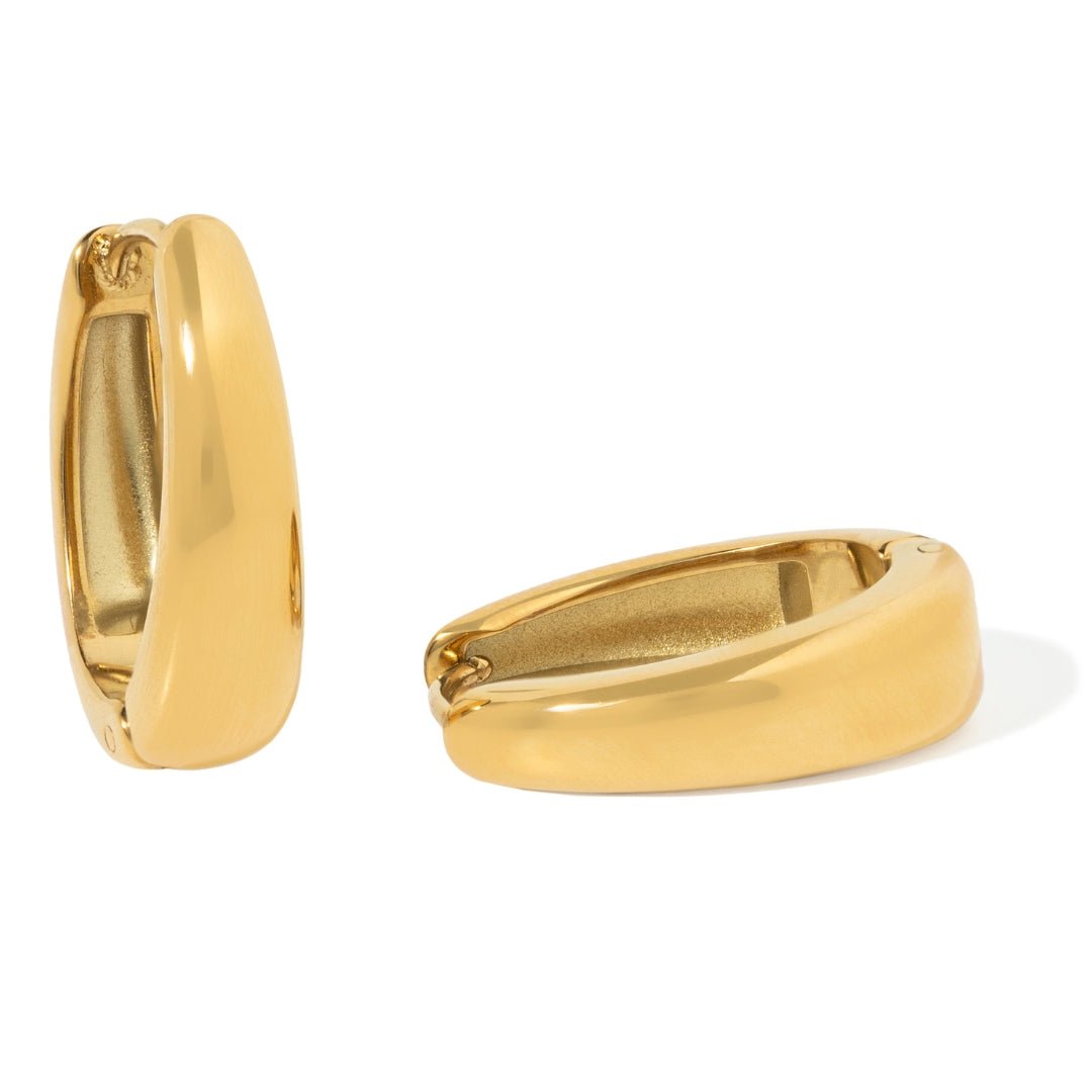 ALLURE LARGE FOLD HOOPS - ARETES - Malandra Jewelry - EUWA514-JDE0305017-16