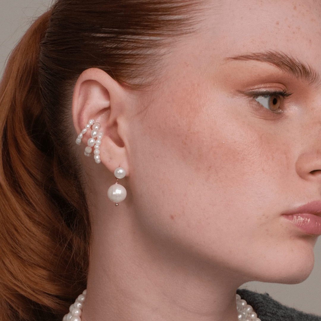 ALLURE PEARL DOTS EARRINGS - ARETES - Malandra Jewelry - TA2088