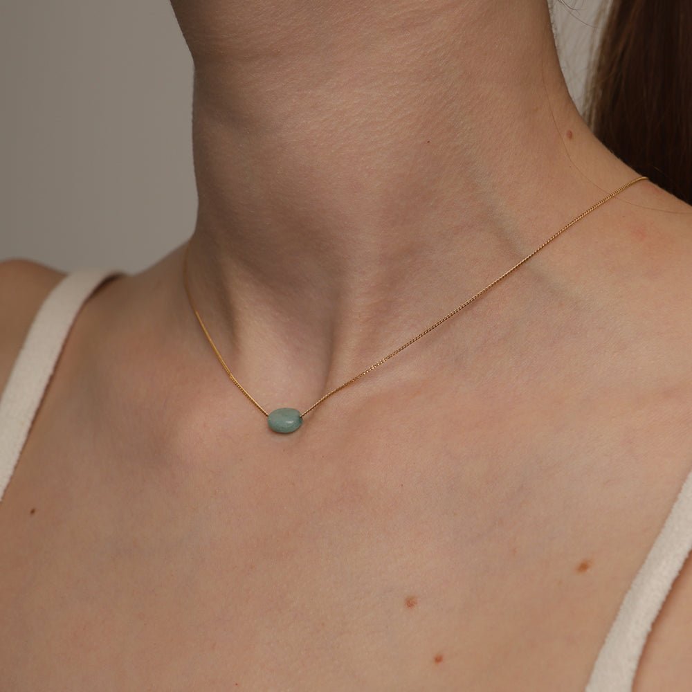 AMAZONITE GRATITUDE NECKLACE - COLLARES - Malandra Jewelry - TC1641