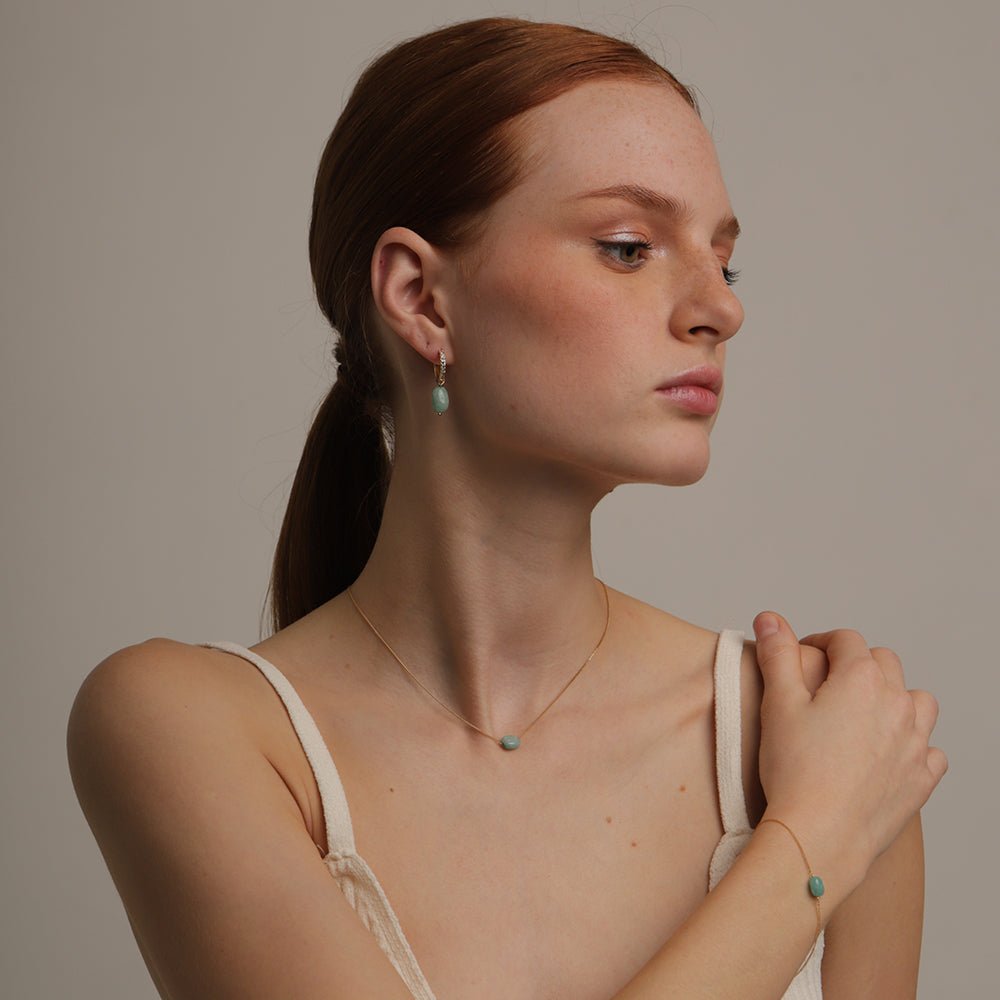 AMAZONITE GRATITUDE NECKLACE - COLLARES - Malandra Jewelry - TC1641