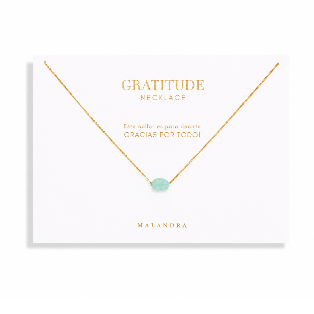 AMAZONITE GRATITUDE NECKLACE - COLLARES - Malandra Jewelry - TC1641