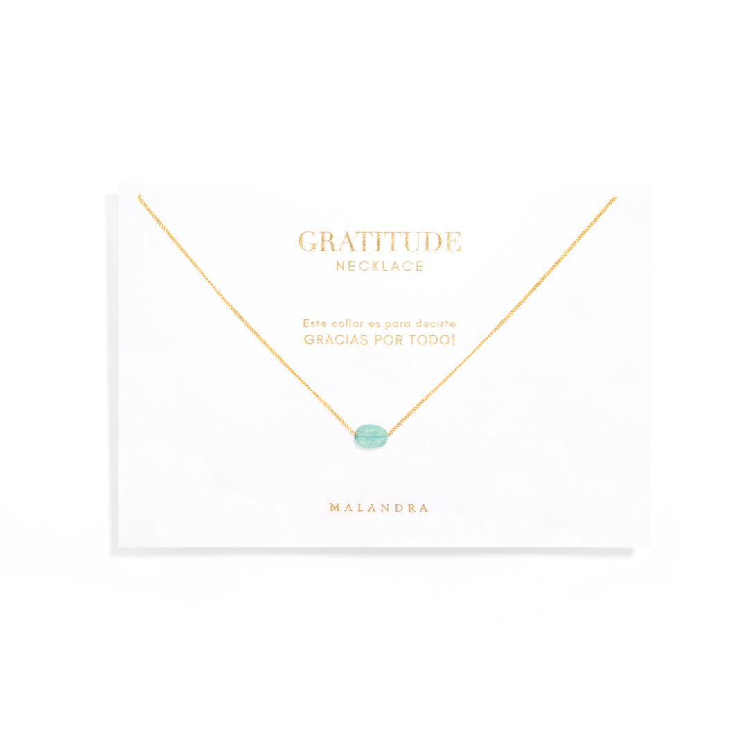 AMAZONITE GRATITUDE NECKLACE - COLLARES - Malandra Jewelry - TC1641