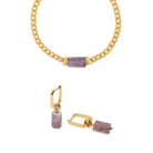 AMETHYST AURA GIFT SET - SETS DE REGALO - Malandra Jewelry - SET117-TP1616 TA1626