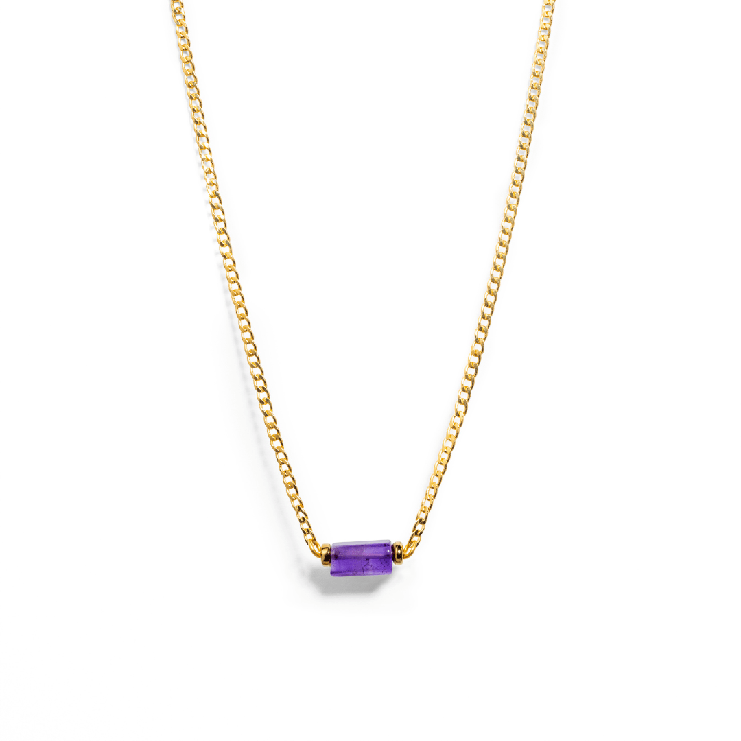 AMETHYST AURA NECKLACE - COLLARES - Malandra Jewelry - TC1185