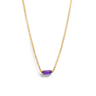 AMETHYST AURA NECKLACE - COLLARES - Malandra Jewelry - TC1185