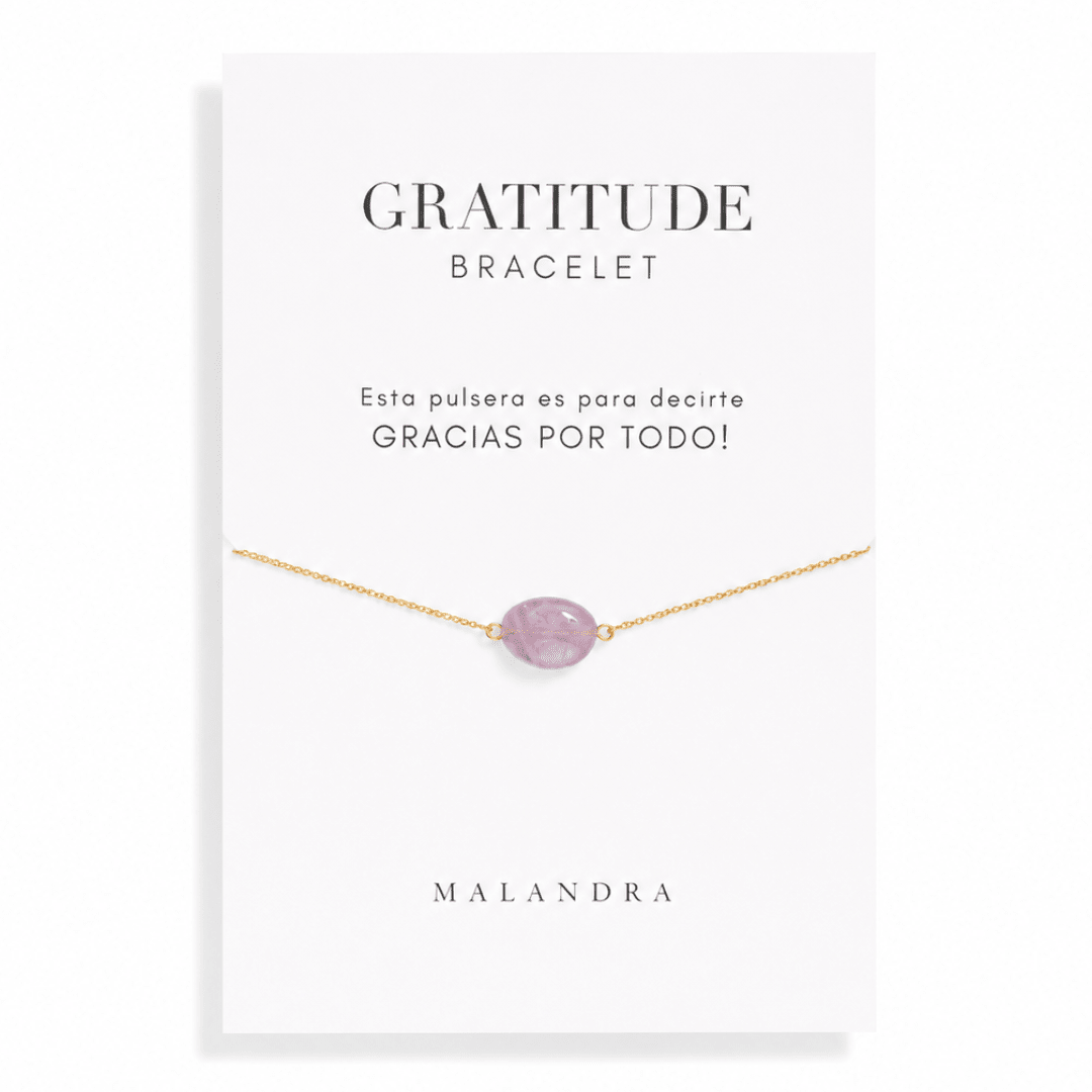 AMETHYST QUARTZ GRATITUDE BRACELET - PULSERAS - Malandra Jewelry - TP921