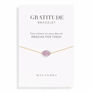 AMETHYST QUARTZ GRATITUDE BRACELET - PULSERAS - Malandra Jewelry - TP921