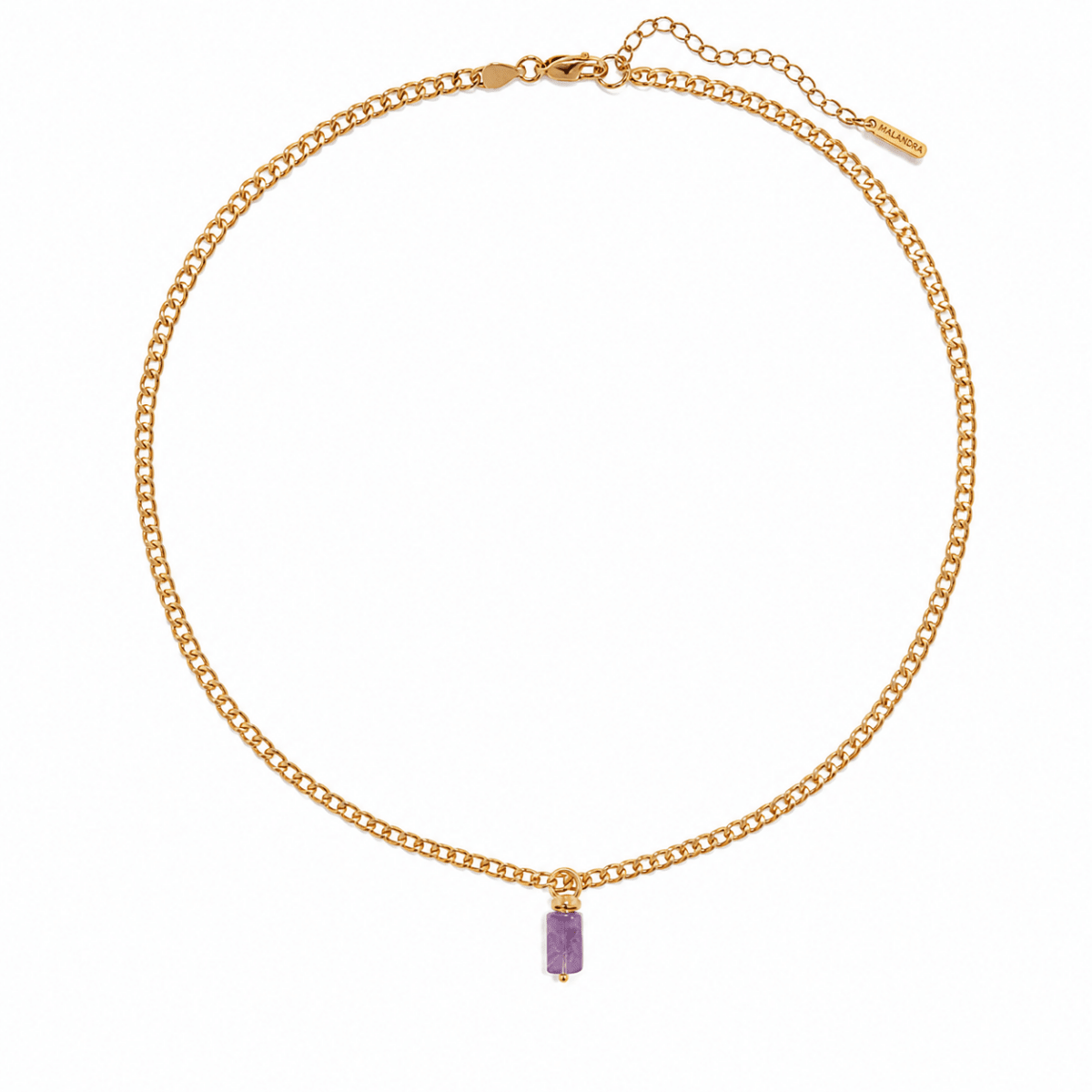 AMETHYST V AURA NECKLACE - COLLARES - Malandra Jewelry - TC1185