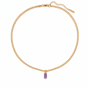 AMETHYST V AURA NECKLACE - COLLARES - Malandra Jewelry - TC1185