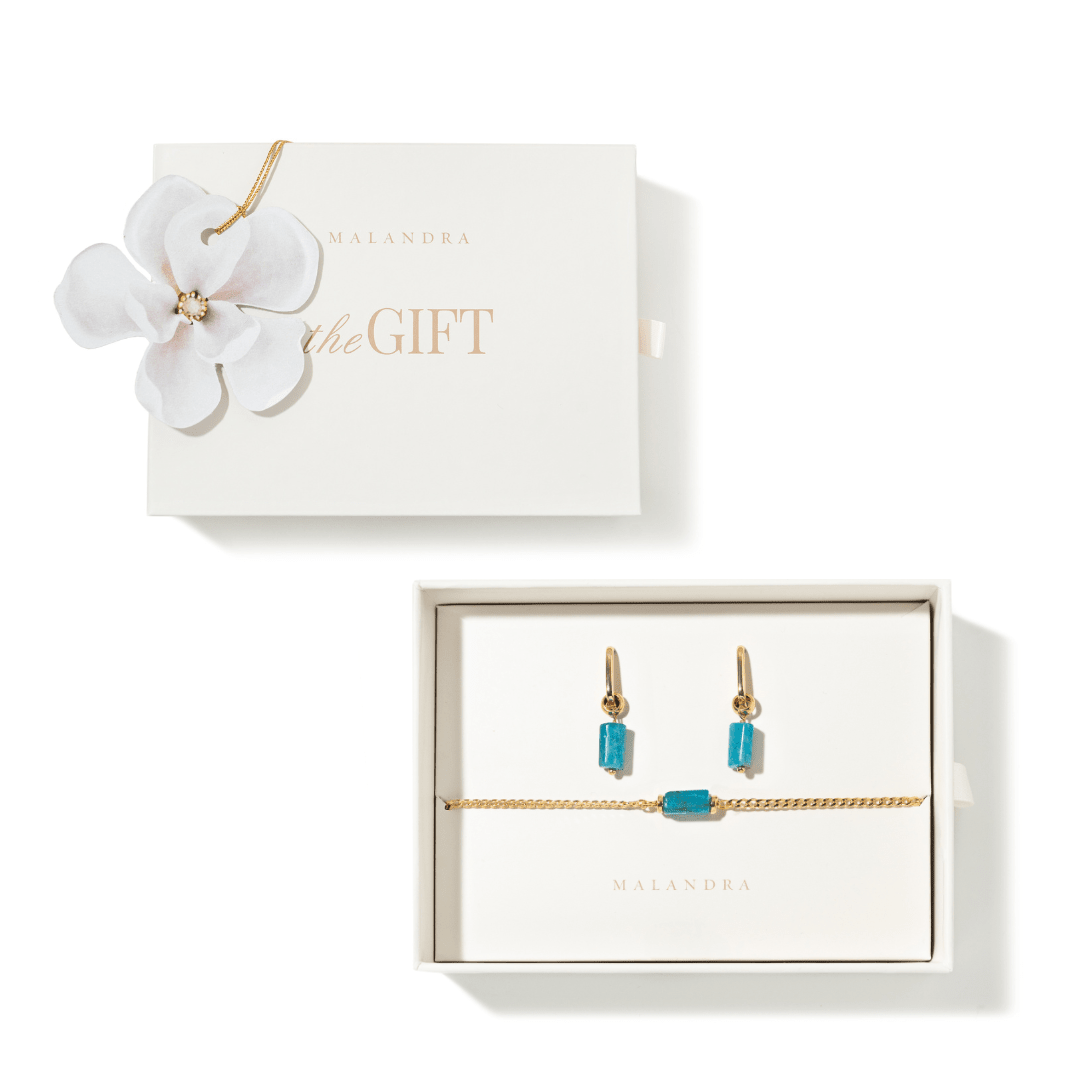 APATITE AURA GIFT SET - SETS DE REGALO - Malandra Jewelry - SET122-TP2143 TA2142