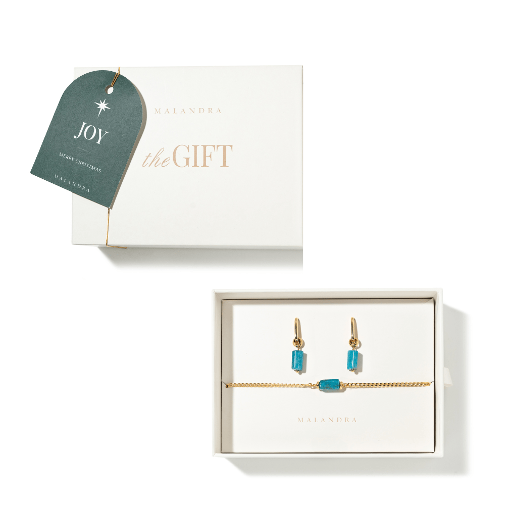 APATITE AURA GIFT SET - SETS DE REGALO - Malandra Jewelry - SET122-TP2143 TA2142