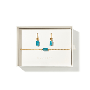 APATITE AURA GIFT SET - SETS DE REGALO - Malandra Jewelry - SET122-TP2143 TA2142