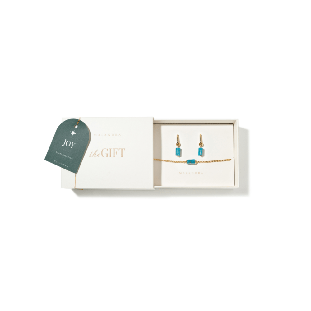 APATITE AURA GIFT SET - SETS DE REGALO - Malandra Jewelry - SET122-TP2143 TA2142