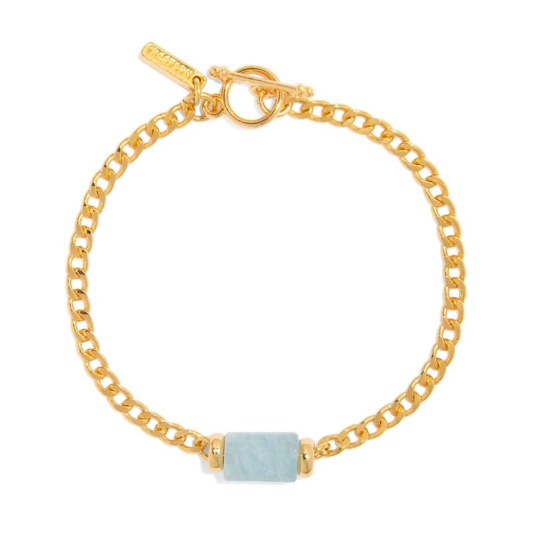 AQUAMARINE AURA BRACELET - PULSERAS - Malandra Jewelry - TP1619