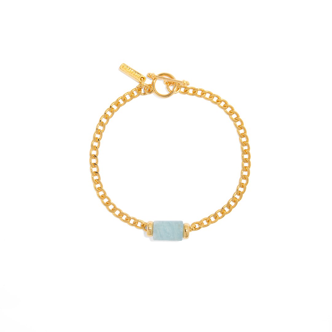 AQUAMARINE AURA BRACELET - PULSERAS - Malandra Jewelry - TP1619