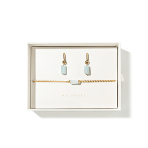 AQUAMARINE AURA GIFT SET - SETS DE REGALO - Malandra Jewelry - SET120-TP1619 TA1629