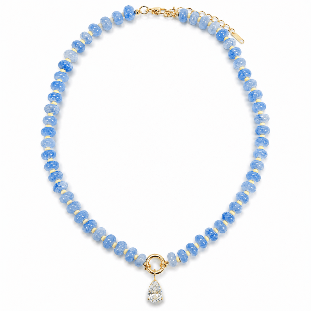 Aquamarine Dazzle Drop Necklace - COLLARES - Malandra Jewelry - EUWC581-JDN0106056-BL