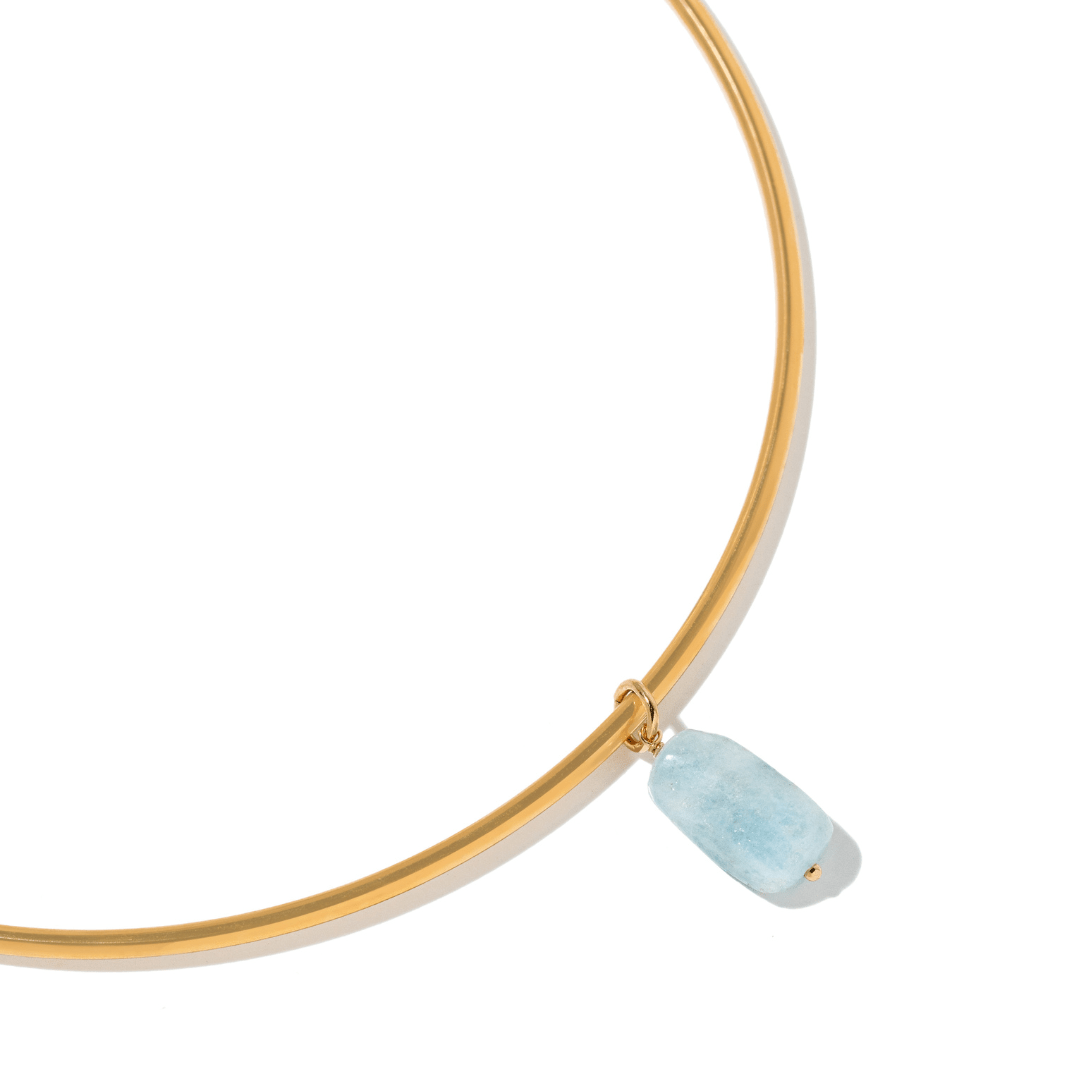 Aquamarine Gaia Choker - COLLARES - Malandra Jewelry - TC2567