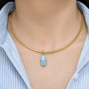 Aquamarine Gaia Choker - COLLARES - Malandra Jewelry - TC2567