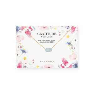 AQUAMARINE GLOW GRATITUDE NECKLACE - COLLARES - Malandra Jewelry - TC2200
