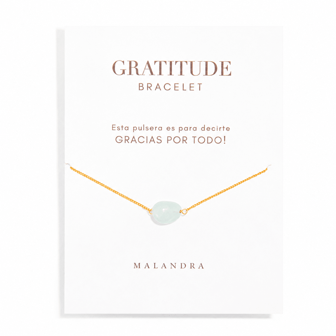 Aquamarine Gratitud Bracelet - PULSERAS - Malandra Jewelry - TP1653