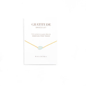 AQUAMARINE GRATITUDE BRACELET - PULSERAS - Malandra Jewelry - TP1653