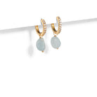 AQUAMARINE GRATITUDE EARRINGS - ARETES - Malandra Jewelry - TA1660