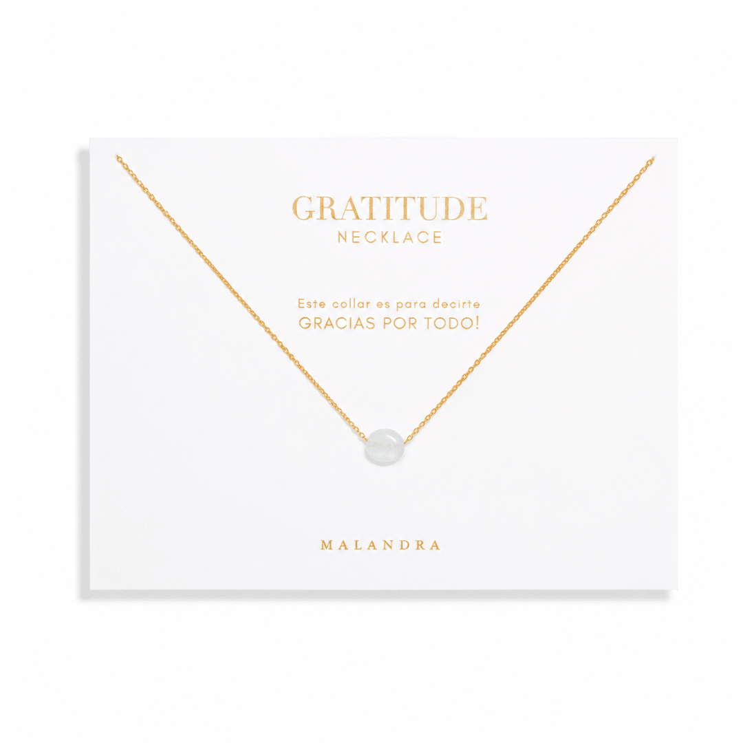 AQUAMARINE GRATITUDE NECKLACE - COLLARES - Malandra Jewelry - TC1642