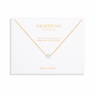 AQUAMARINE GRATITUDE NECKLACE - COLLARES - Malandra Jewelry - TC1642