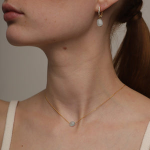 AQUAMARINE GRATITUDE NECKLACE - COLLARES - Malandra Jewelry - TC1642
