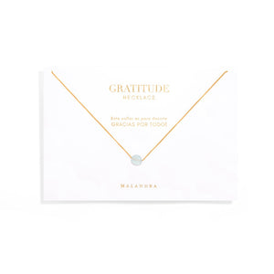 AQUAMARINE GRATITUDE NECKLACE - COLLARES - Malandra Jewelry - TC1642