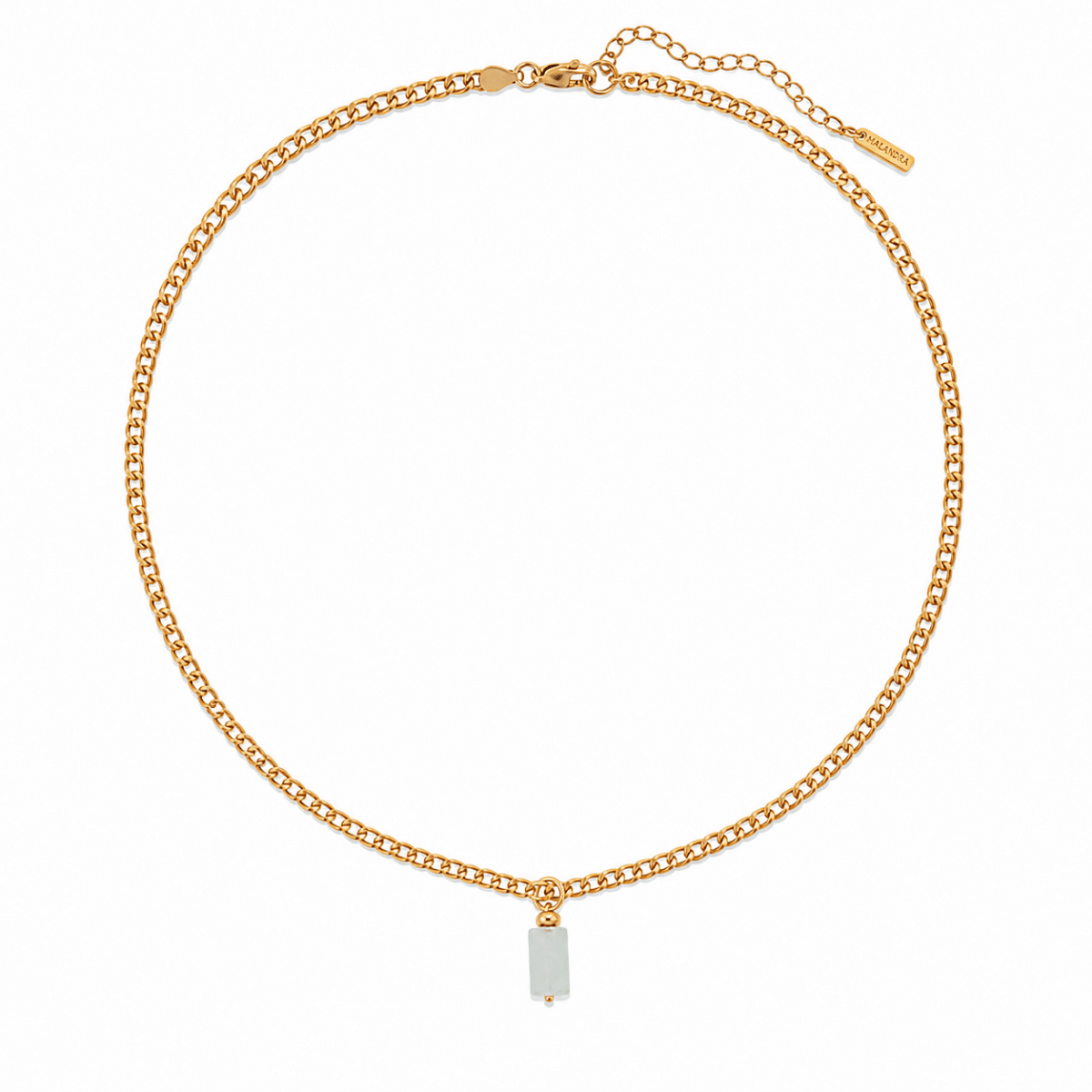 AQUAMARINE V AURA NECKLACE - COLLARES - Malandra Jewelry - TC1183