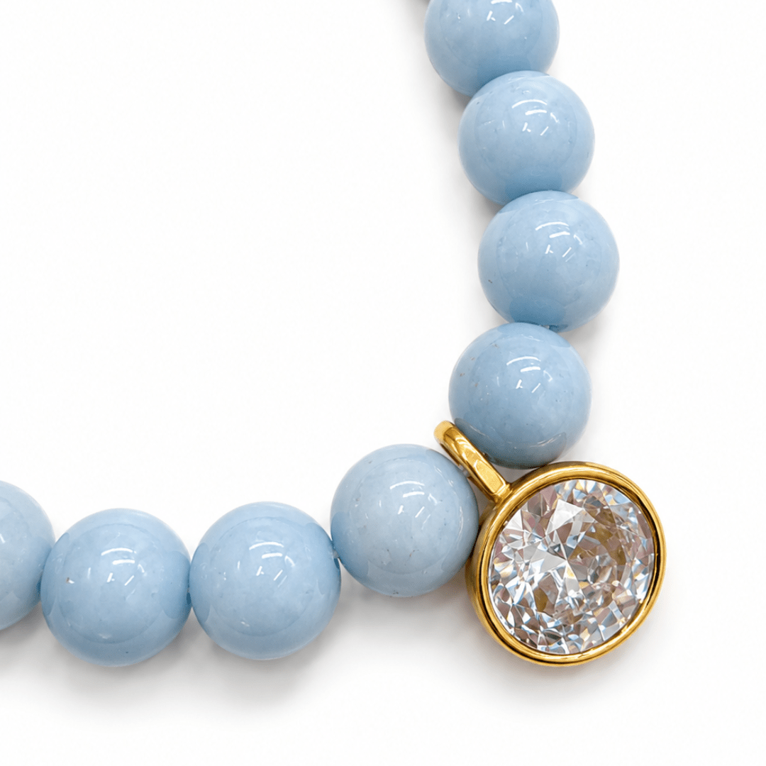 ARCTIC AQUAMARINE GAIA NECKLACE - COLLARES - Malandra Jewelry - TC2535