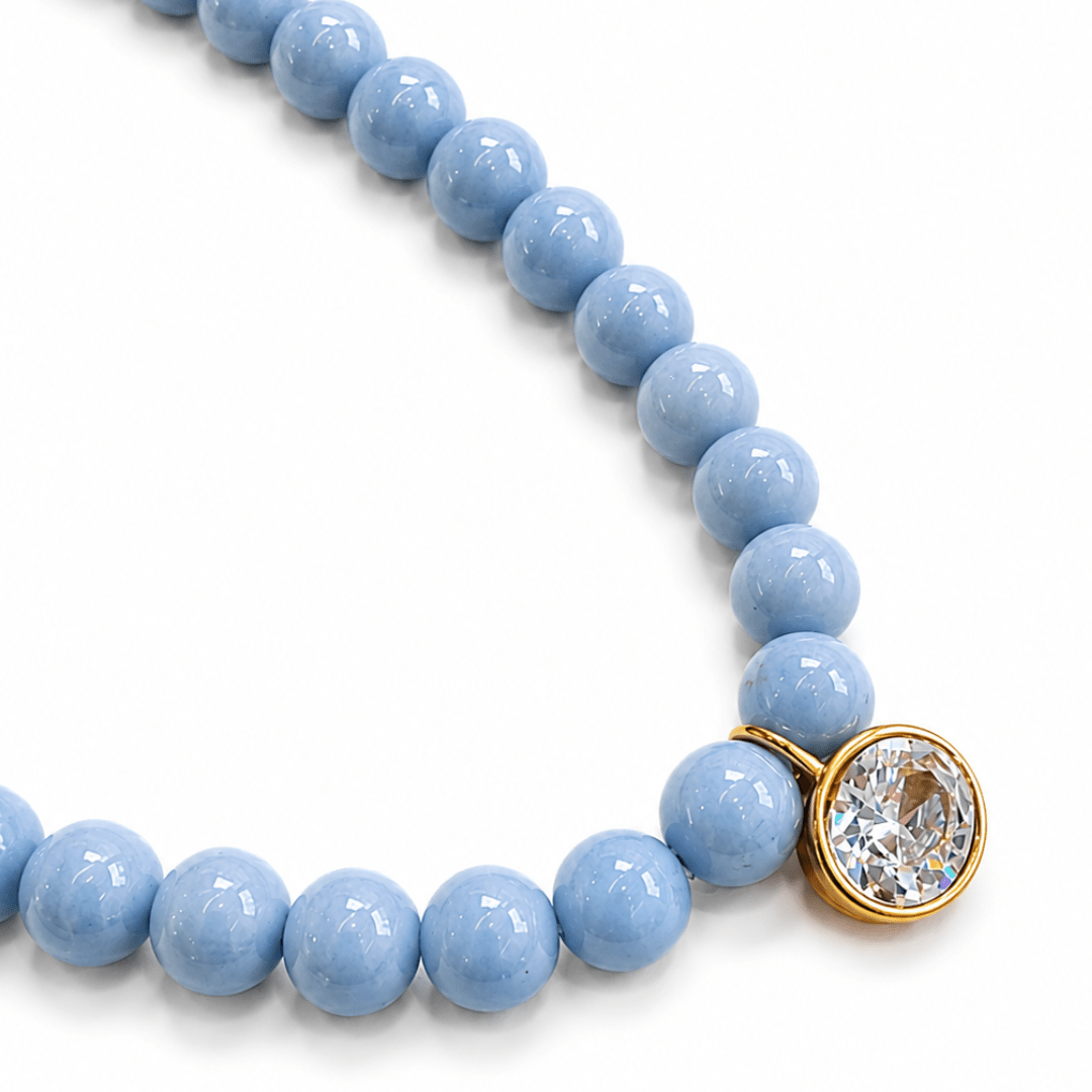 ARCTIC AQUAMARINE GAIA NECKLACE - COLLARES - Malandra Jewelry - TC2535