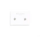 ASYMMETRIC EMERALD SILVER STUDS - ARETES - Malandra Jewelry - AA1301.P-M28212