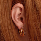 AURUM CRYSTAL EDGE HUGGIES - ARETES - Malandra Jewelry - EYHA89-MODEL  3 EARRING