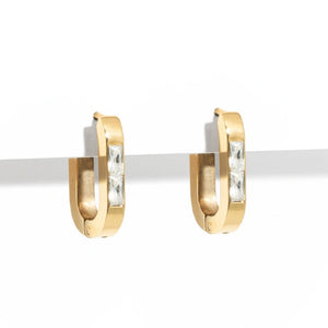 AURUM DUAL LUMEN HUGGIES - ARETES - Malandra Jewelry - EYHA88-MODEL  2 EARRING