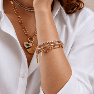 AURUM ESSENCE LINK BRACELET - PULSERAS - Malandra Jewelry - EYHP83-MODEL  1 BRACELET