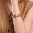 AURUM ESSENCE LINK BRACELET - PULSERAS - Malandra Jewelry - EYHP83-MODEL  1 BRACELET