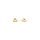 AURUM GLEAM HEART STUDS - ARETES - Malandra Jewelry - EYHA91-MODEL  5 EARRING