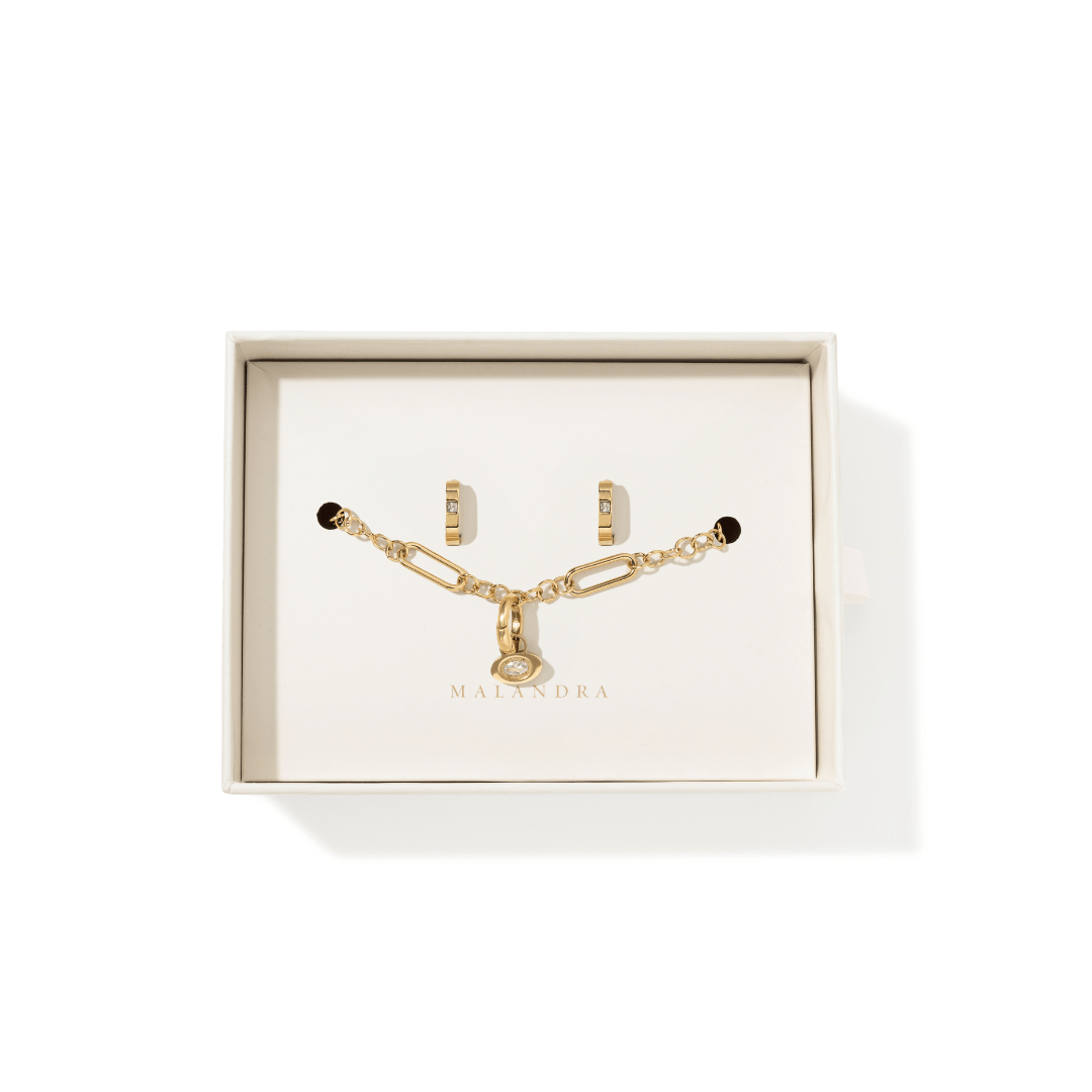 AURUM INNER SPARK GIFT SET - SETS DE REGALO - Malandra Jewelry - SET161 EYHA89/EYHP84/EYHD70