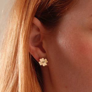 AURUM LUMEN BLOOM EARRINGS - ARETES - Malandra Jewelry - EYHA90-MODEL  4 EARRING
