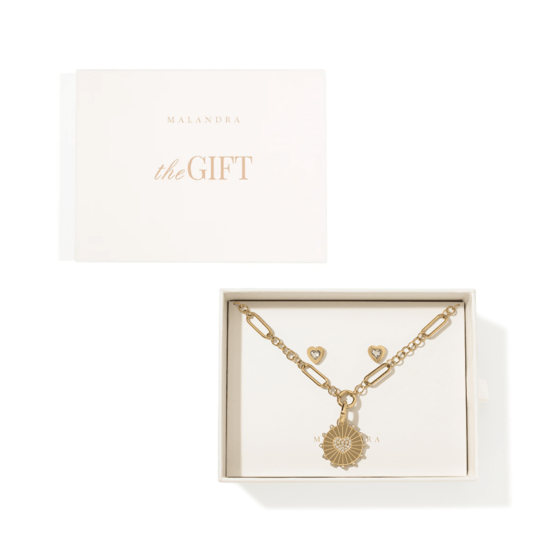 AURUM SOULFIRE HEART GIFT SET - SETS DE REGALO - Malandra Jewelry - SET166 EYHA91/EYHC77/EYHD61