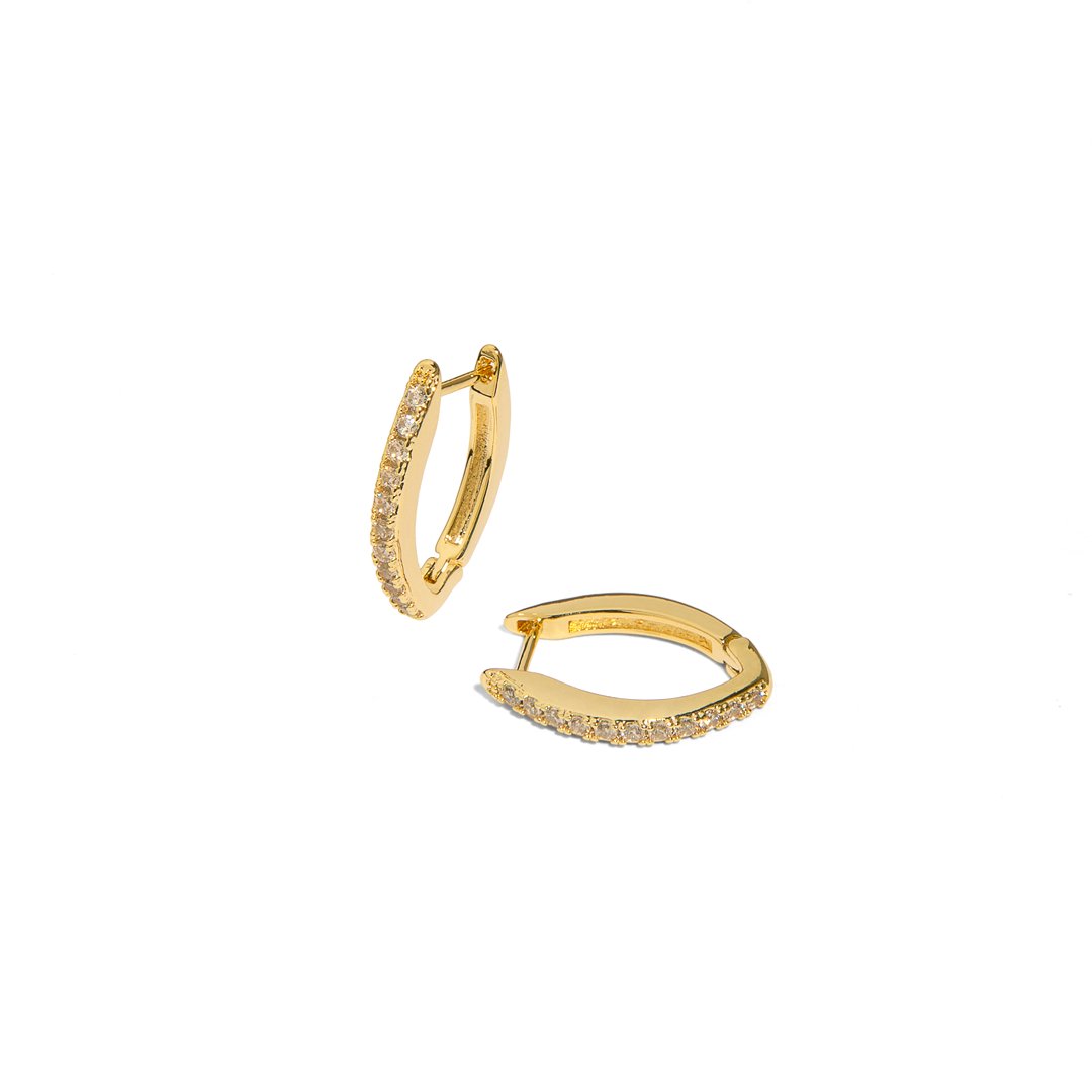 AVANT OVAL SPARK EARRINGS - ARETES - Malandra Jewelry - AA1307-ASUC05028