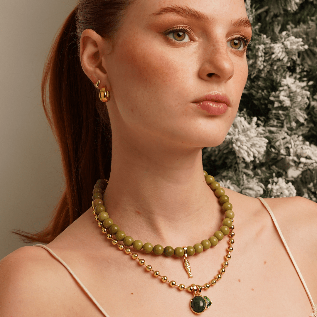 AVOCADO TERRA NECKLACE - COLLARES - Malandra Jewelry - TC2153