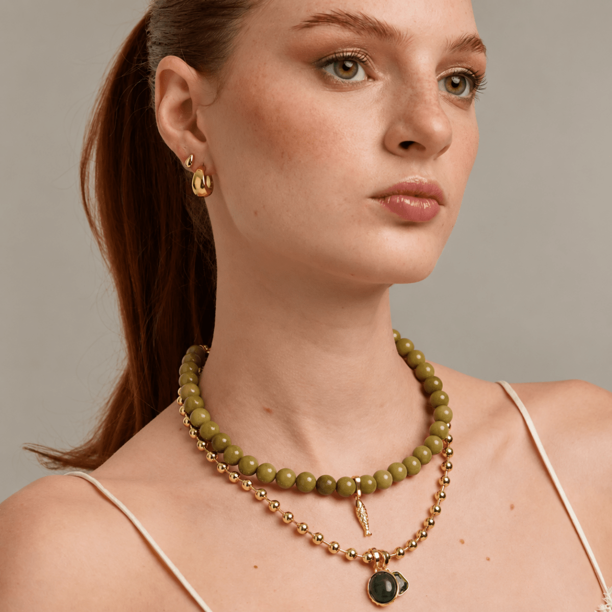 AVOCADO TERRA NECKLACE - COLLARES - Malandra Jewelry - TC2153