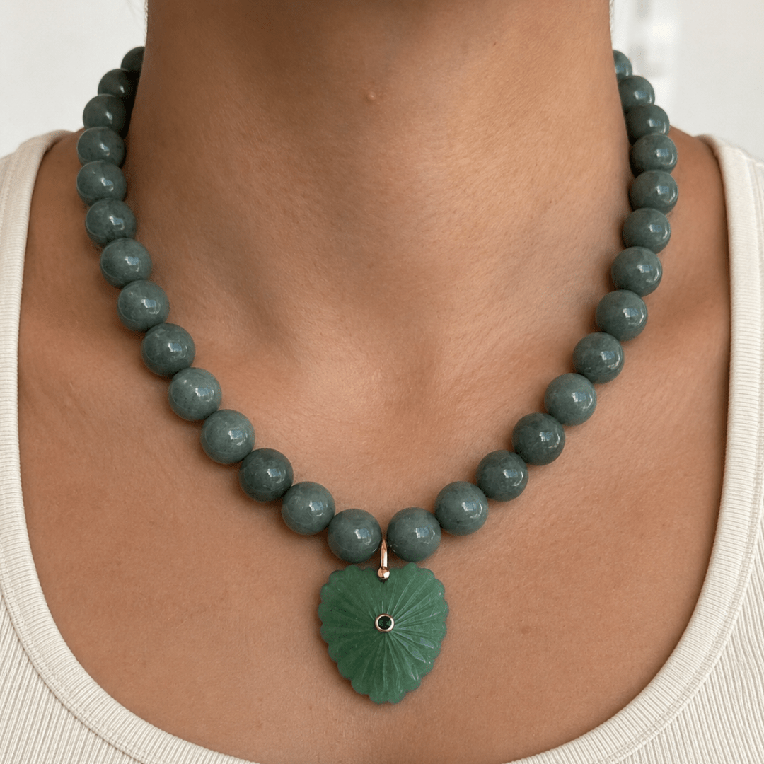 Azure Jade Gaia Necklace - COLLARES - Malandra Jewelry - TC2622