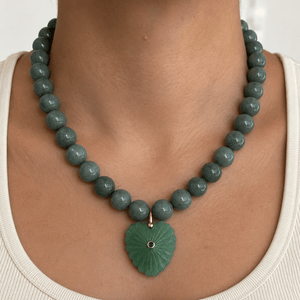 Azure Jade Gaia Necklace - COLLARES - Malandra Jewelry - TC2622